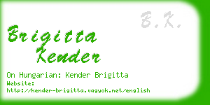 brigitta kender business card